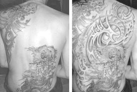 Zeichnung Rücken-tattoo